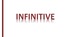 Infinitive
