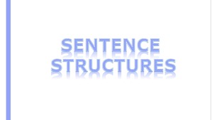 Sentence Strucutre. Word Order.