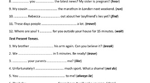 Test Present Tenses.