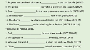 Test Active vs Passive Voice.