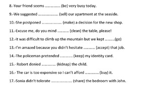 Test Infinitive