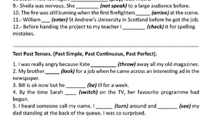 Test Past Tenses