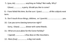 Test Future Tenses