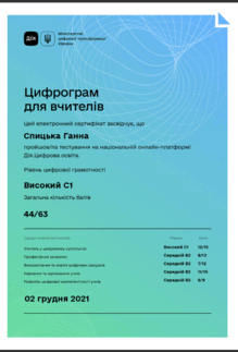  Рівень цифрової грамотності