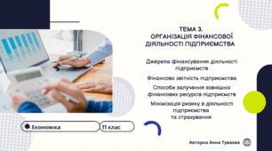 Презентація на тему: "Організація фінансової діяльності підприємства"