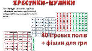 Дидактична гра "Математичні хрестики-нулики". (Таблиця множення)