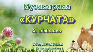 Музикограма  з елементами мнемотехніки до пісні "Курчата", А.Філіпенка