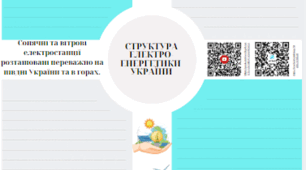 Робочий аркуш для вивчення теми "ЕЛЕКТРОЕНЕРГЕТИКА УКРАЇНИ"