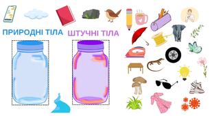 Дидактична гра для використання в інклюзивних класах "Природні та штучні тіла навколо нас"