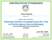  Cultivating Creativity: Leveraging Process Art + Play to Prioritize Agency, Flow and Belonging