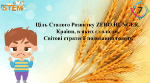 Ціль Сталого Розвитку ZERO HUNGER. Країни, в яких є голодні. Світові стратегії подолання голоду"