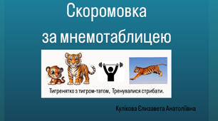 Скоромовка за мнемотаблицею для дошкільнят