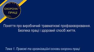 Урок №3. Поняття про виробничий травматизм і профзахворювання. Безпека праці і здоровий спосіб життя.