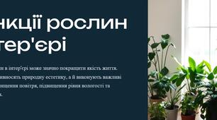 Презентація: "Функції рослин в інтер'єрі"