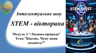 STEM 7 клас. Урок 16.  Інтелектуальне шоу «STEM-вікторина».