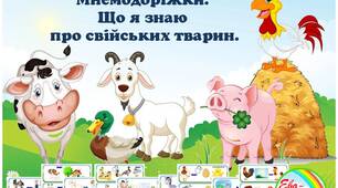 "Мнемодоріжки "Що я знаю про свійських тварин""