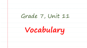 Prepare 7. Unit 11. Vocabulary