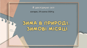 Презентація "Зима в природі. Зимові місяці"