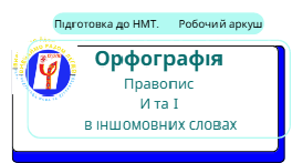 Візуалізований конспект для успішного НМТ: "Правопис И та І в іншомовних словах"