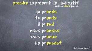 Le verbe 'prendre'