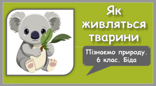 Як живляться тварини