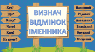 ВИЗНАЧ ВІДМІНОК ІМЕННИКА. ТРЕНАЖЕР