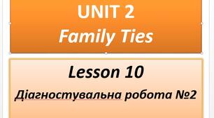 Діагностувальна робота №2 за темою Family Ties