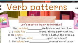 Verb patterns