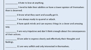 Character and personality 1