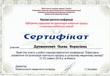  Участь у роботі науково-практичної конференції