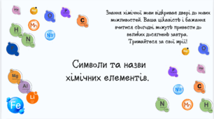 НУШ 7 клас. Символи та назви хімічних елементів.