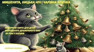 Сценарій Новорічного свята для дітей молодшого дошкільного віку за участі батьків "Мишенята, Кицька Ніч та Чарівна Ялинка".
