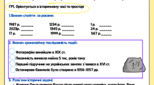 Діагностична робота №2 "Джерела інформації. Історичні джерела" (за програмою О. Пометун) за ГР1, ГР2, ГР3)