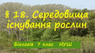 Презентація   «Середовища існування рослин»  7клас  НУШ