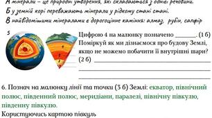 Яку будову , форму і розміри має Земля. (на основі групи результатів 2 ”Здійснює пошук та опрацьовує інформацію”