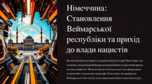 Німеччина: Становлення Веймарської республіки та прихід до влади нацистів