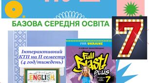 NEW!!! Інтерактивний КТП на IІ семестр з англійської мови для 7 класу (4 год/тижд) за підручником Full Blast Plus (Мітчелл) 2024/2025 н.р.
