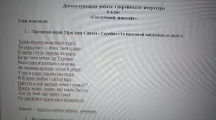 Діагностувальна робота з української літератури з розділу «Поетичний дивосвіт» 6 клас за 4 групами результатів