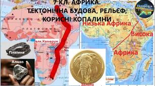 пар. 11. Тектонічна будова, рельєф та корисні копалини Африки.