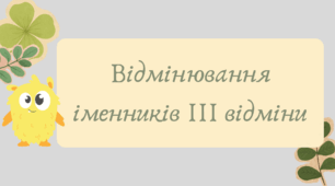 План-конспект та презентація "Відмінювання іменників ІІІ відміни"