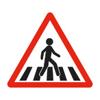 Pedestrian crossing sign: векторна графіка, зображення, Pedestrian crossing sign малюнки | Скачати з Depositphotos