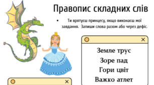 Дидактична картка "Правопис складних слів"