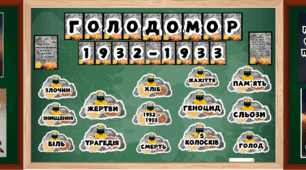 Оформлення дошки та аплікації "Голодомор"