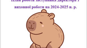 План роботи заступника директора з виховної роботи на 2024-2025 н. р.