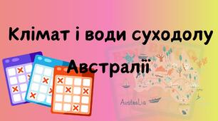 Гра «Бінго» до уроку географії у 7 класі на тему «Клімат і води суходолу Австралії».