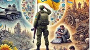 1000 ДНІВ ВІЙНИ. Шаблон презентації. ТИСЯЧА ДНІВ ВІД ПОВНОМАСШТАБНОГО ВТОРГНЕННЯ. 19 листопада 2024 року.