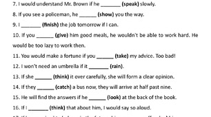 Test Conditional Sentences the 1st and the 2nd