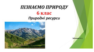 6 клас. Презентація "Природні ресурси" НУШ