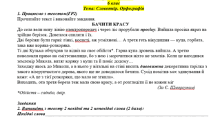 Підсумкова  робота " Словотвір. Орфографія "(Діагностична контрольна робота)