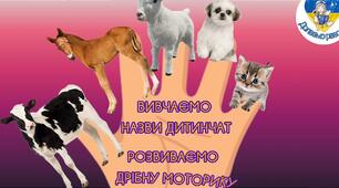 Пальчикова вправа “Ріжки" "Свійські тварини. Дитинчата"